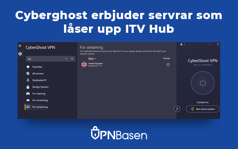 Cyberghost laser upp ITV Hub