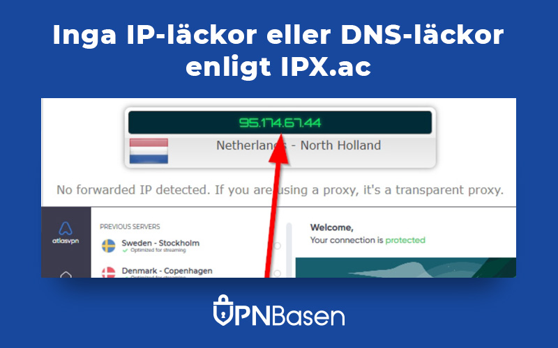 Inga IP elelr DNS lackor enligt IPX.ac