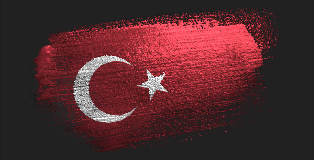 Turkiet svart landflagga