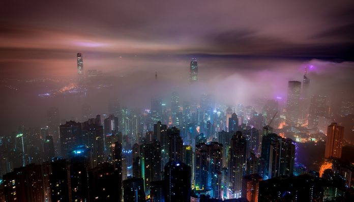 hongkong-bild-över-staden